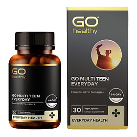 Viên uống cho tuổi teen nhập khẩu chính hãng New Zealand GO MULTI TEEN EVERYDAY (30 viên) bổ sung 32 vitamin, khoáng chất và một số dưỡng chất hỗ trợ duy trì và tăng cường sức khỏe cho trẻ ở tuổi tăng trưởng, tuổi dậy thì