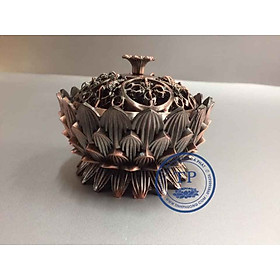 Mua Lư xông trầm hơp kim si màu đồng đỏ BH1087