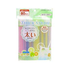 Set 80 chiếc ống hút Thick Straw 21cm dùng uống nước ép trái cây, sữa, trà... cơ động & tiện dụng - made in Japan