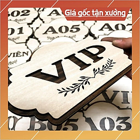 Bảng phòng Vip 20x12cm gỗ 2 lớp dán cửa | trang trí homestay
