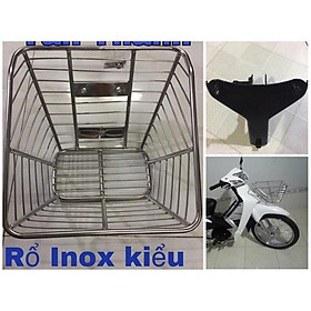 Combo rổ Inox + Bass dành cho xe: Wave a, RS, Wave a 2016