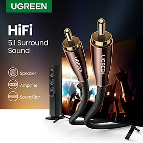 Cáp Coaxial âm thanh bông sen AV155 Ugreen 70684 1M,10190 2m,20741 8m-Hàng chính hãng