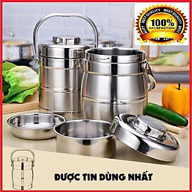 Mua Hộp cơm giữ nhiệt 3 tầng inox cao cấp 1.3L