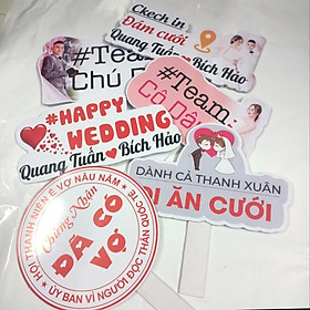 Mua #Combo 6 Hashtag chụp ảnh cưới in hình cô dâu chú rể