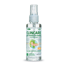 Xịt sát khuẩn tay nhanh khô và bề mặt vật dụng Clincare SH 70ml