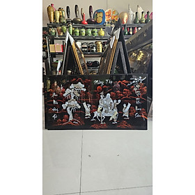 Mua Tranh sơn mài mừng thọ Ông cẩn ốc chìm cao cấp size 55x100 cm treo tường  trang trí nhà cửa  văn phòng  quà tặng mừng thọ  tặng dịp Lễ  Tết đầy ý nghĩa