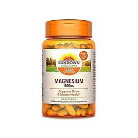 Sundown Magnesium, 500 mg (180 Coated Caplets) Mineral Supplement, Meets Daily Recommended Intake (Packaging May Vary)