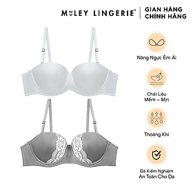 Combo 2 Áo Ngực Cúp Ngang Phối Ren Premium Miley Lingerie BRM02202-11202