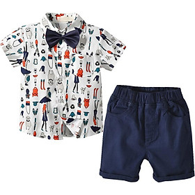 Baby Boys Suits Summer Single Breasted Shirts Vest Pants 2Pcs Set Boys Formal Wedding Wear Children Clothing
