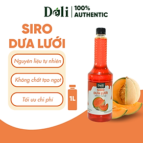 Siro dưa lưới Déli - 1 lít - đậm đặc, chuyên dùng pha chế trà trái cây, soda