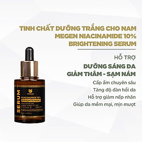 Serum dưỡng trắng da DÀNH CHO NAM MENGEN Niacinamide 10% Brightening Serum hỗ trợ mờ thâm mụn, sạm nám 35ML