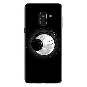 Ốp Lưng Dành Cho Samsung Galaxy A8 2018 - Mặt Trăng Nghe Nhạc