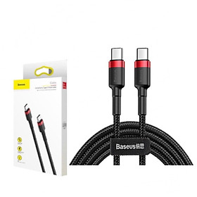 Mua dây sạc nhanh baseus cafule 2 đầu type c qc3.0 pd 60w vooc 4k 1M 2M - cáp sạc bọc dù type c to type c quick charge 3.0 cho macbook samsung oppo xiaomi giao mầu ngẫu nhiên - hàng chính hãng