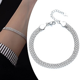 Vòng đeo tay mạ bạc 925 dạng dây bện thời trang cho nữ