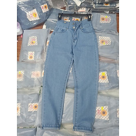 Quần baggy jean nữ lưng cao đan dây, mẫu mới thuydieushop96 bg1