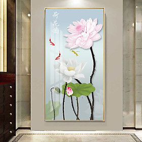 Mua Tranh Đơn Treo Tường Giá Rẻ - Tranh Canvas Hoa Sen Trong Hồ Đẹp