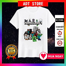 Áo Thun Cotton In Hình Trò Chơi game Minecraft Cho Bé độc đẹp giá rẻ