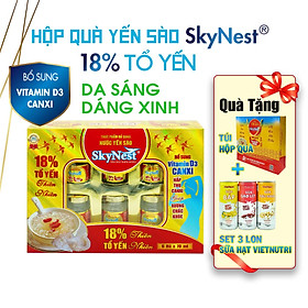 [Tặng kèm túi xách + Hộp quà 6 Lọ x 70ml Nước Yến Sào SkyNest 18% Tổ Yến, bổ sung Vitamin D3, tăng hấp thụ Canxi, giúp xương chắc khỏe