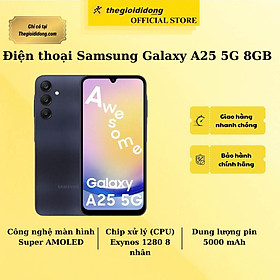 Mua Điện thoại Samsung Galaxy A25 5G 8GB - Hàng Chính Hãng