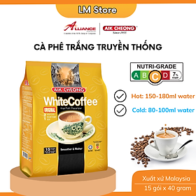 Cà Phê Trắng Truyền Thống 3 Trong 1 Aik Cheong (15 Gói x 40g)