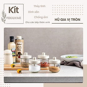 Mua Hũ gia vị thủy tinh chống ẩm FEEKA kèm thìa 300 ml xinh đẹp