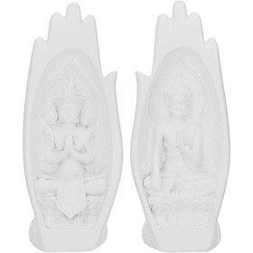 Tượng nhựa, điêu khắc Phật giáo sáng tạo trong tay để nghiên cứu văn phòng