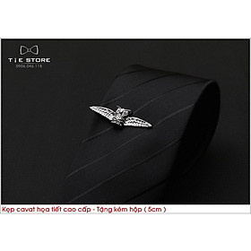 Kẹp cà vạt nam cao cấp ( 5cm), Kẹp Cavat hình chim cú cao cấp - Tặng kèm hộp nhỏ