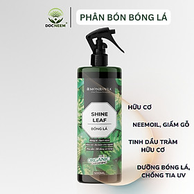 Phân bón trong nhà BÓNG LÁ MONROVIA hữu cơ giúp lá xanh mướt, bóng cho cây cảnh dung tích 500ml