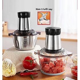 Mua Máy Xay Thịt Cối Inox 4 Lưỡi Đa Năng  Công suất 200W- Xay thịt  xay tỏi ới  xay rau củ quả