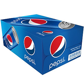 Thùng 24 Lon Nước Ngọt Có Gas Pepsi (330ml / Lon)