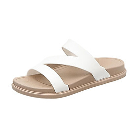 Women' Sandals Open Toe Slip on Flat Sandals Casual Summer Shoes - 36