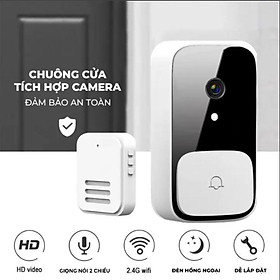 Chuông Cửa Liên Lạc Nội Bộ Video Thông Minh M5 Kèm Camera Báo Động