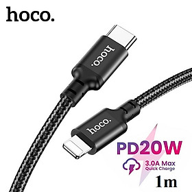 Cáp Sạc Nhanh 20W PD Cho iPhone, iPad - Dây Sạc Hoco X14 1 Đầu Type-C, 1 Đầu Tới iPhone - Siêu Nhanh Siêu Bền - HÀNG CHÍNH HÃNG