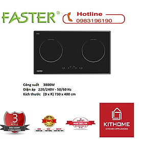 Mua Bếp Từ Đôi Faster FS2SI (3800W) - Hàng Chính Hãng