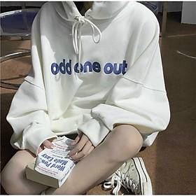 Áo hoodie zip nữ - Sweater nỉ form rộng có mũ dáng cute Hàn Quốc, Áo hoodie chống nắng logo in odd one out nón 2 lớp form dưới 70kg, áo khoác hoodie chống nắng chống mưa cho cặp đôi nam nữ