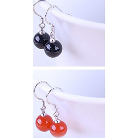 Combo 2 bông tai tòng ten Đỏ và Đen BHBT238