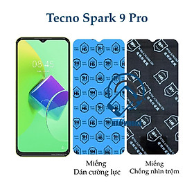 Dán cường lực dẻo nano Tecno Spark 9 Pro - trong suốt và chống nhìn trộm