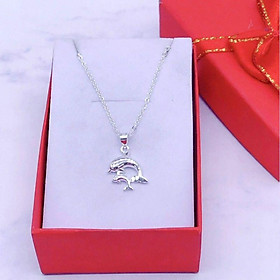 Dây chuyền bạc liền mặt cá heo  YN JEWELRY SL