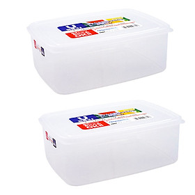 Bộ 2 hộp đựng thực phẩm bằng nhựa PP cao cấp 3L - Hàng nội địa Nhật