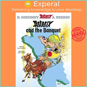 Sách - Asterix: Asterix and The Banquet - Album 5 by Albert Uderzo (UK edition, hardcover)