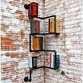 Mua Giá để sách bằng ống nước lắp ráp trang trí decor