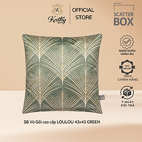 Mua SCATTER BOX Vỏ Gối Cao Cấp nhập khẩu Ireland Anh Quốc LOULOU màu GREEN kích thước 43x43 Phong cách cổ điển