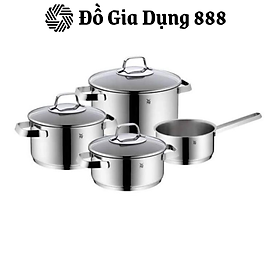 Bộ Nồi WMF Diamondis 4 Món, Chất Liệu Thép Không Gỉ, Dẫn Nhiệt Tốt, Dùng Cho Mọi Loại Bếp, Nhập Đức