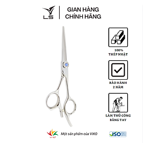 Kéo cắt tóc LS lưỡi thẳng quai offset vênh đỡ ngón cố định PSO/5.5