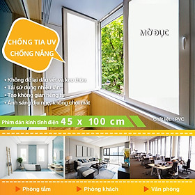 Mua Miếng dán kính chống tia UV - miếng dán tĩnh điện - Trắng đục 1 phần -  trắng đục toàn phần -  đen nhám - hoa mẫu đơn mờ đục