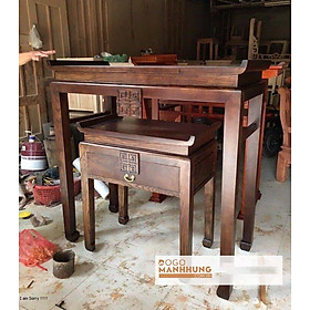 Mua Bộ bàn thờ mẹ con gỗ sồi mẫu đơn giản 1m07
