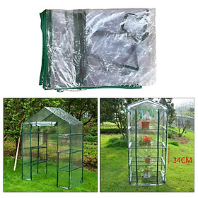Transparent PVC 4 Tier Plant Cover for Mini Greenhouse Warmhouse