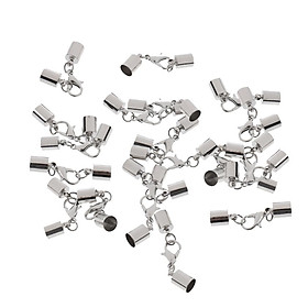 20 Pieces Cord End Caps Magnetic Clasp for Jewelry Making Connector Findings