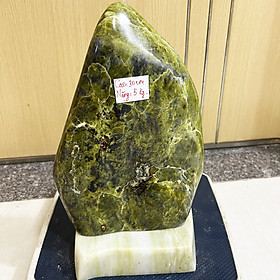 Cây đá để bàn tự nhiên Cao 30 cm, nặng 5 kg. Gồm chân đế đá  tự nhiên cho người mệnh Mộc và Hỏa