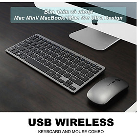 Combo Bàn phím và chuột không dây 2.4Ghz wireless